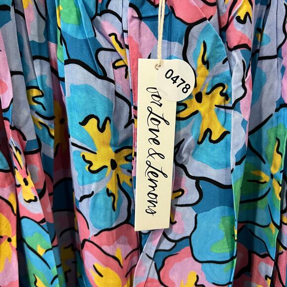 For Love & Lemons Yasmin Open-Back Floral Maxi Dress Size M - Picture 10 of 10